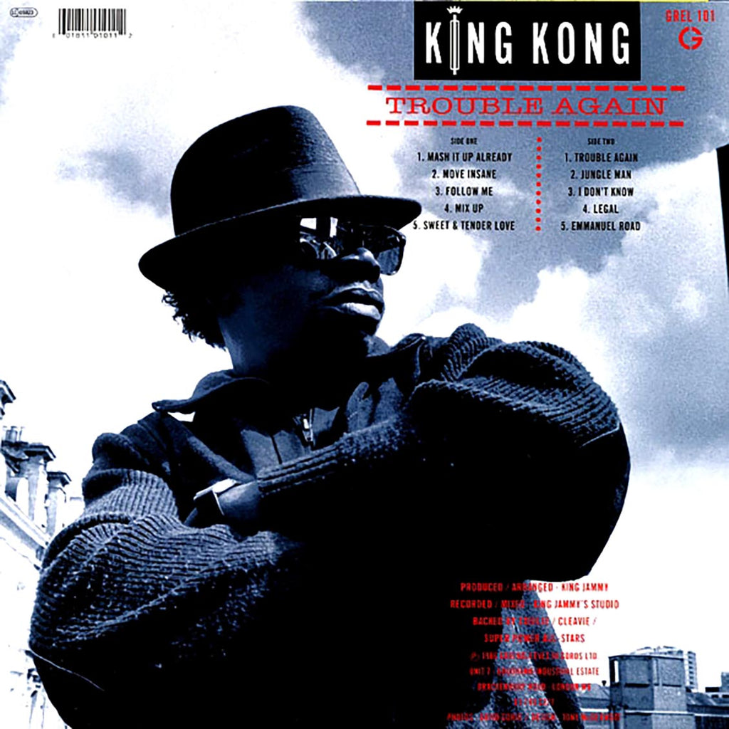 King Kong - Trouble Again vinyl LP back cover