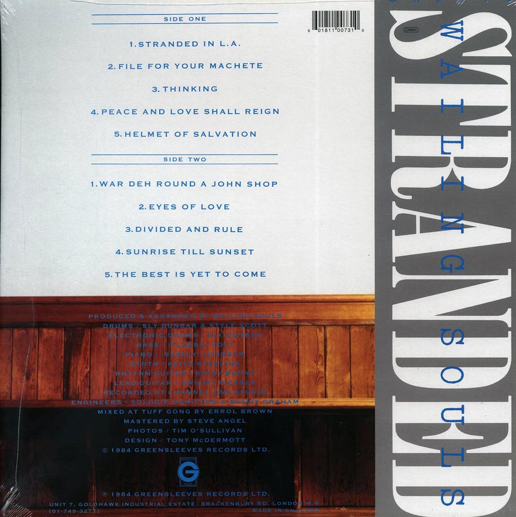 Wailing Souls - Stranded vinyl LP back cover