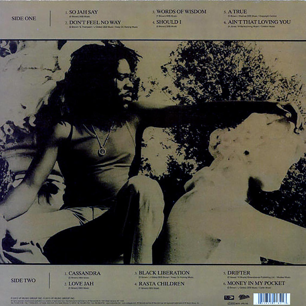 Dennis Brown - Words Of Wisdom vinyl LP back cover