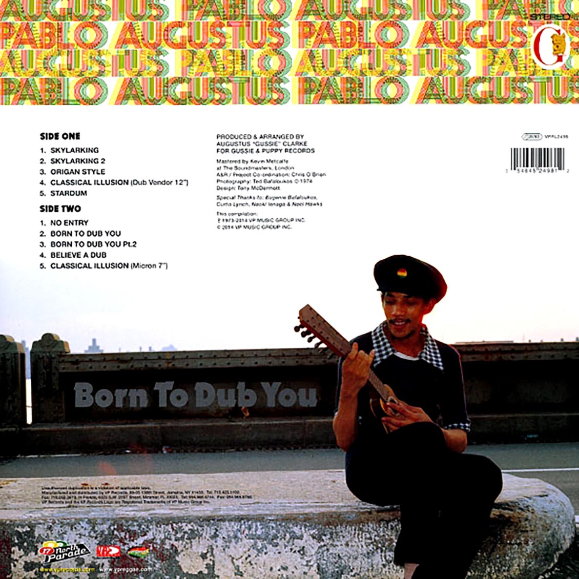 Augustus Pablo - Born To Dub You vinyl LP back cover