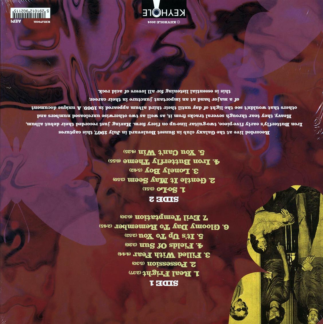 Iron Butterfly - Live At The Galaxy, LA, July 1967 (180g) vinyl LP back cover