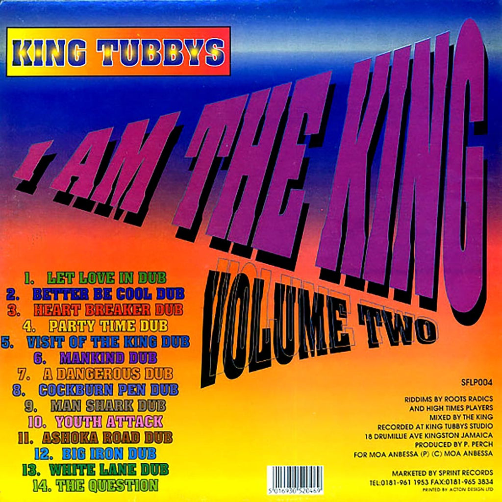 King Tubby - I Am The King Part 2 vinyl LP back cover