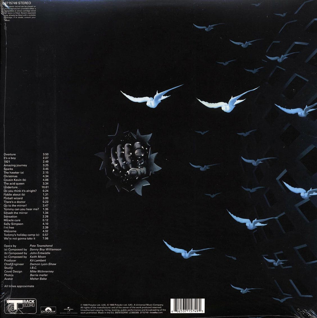 The Who - Tommy (2xLP) (180g) (remastered) vinyl LP back cover