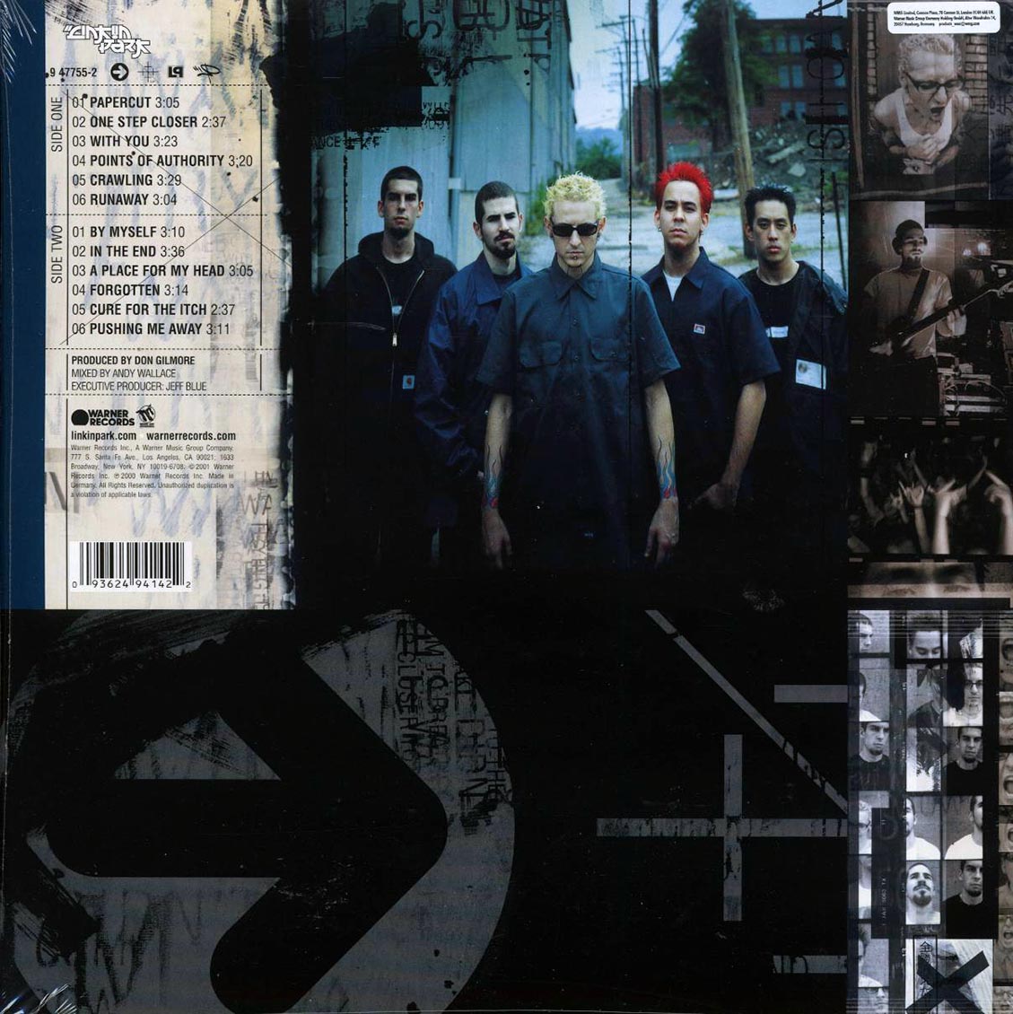 Linkin Park - Hybrid Theory vinyl LP back cover