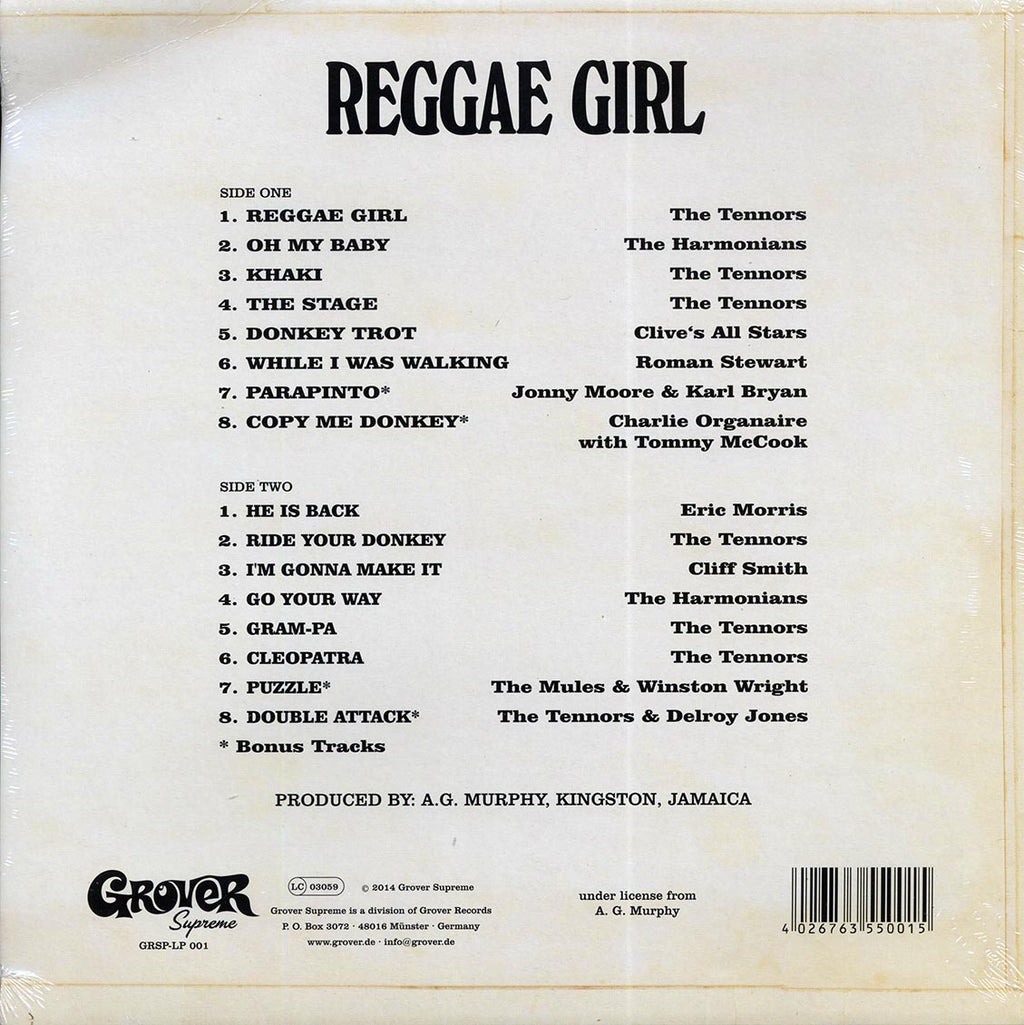 Tennors, Clive's All Stars, The Harmonians, Etc. - Reggae Girl (180g) (incl. CD) vinyl LP back cover