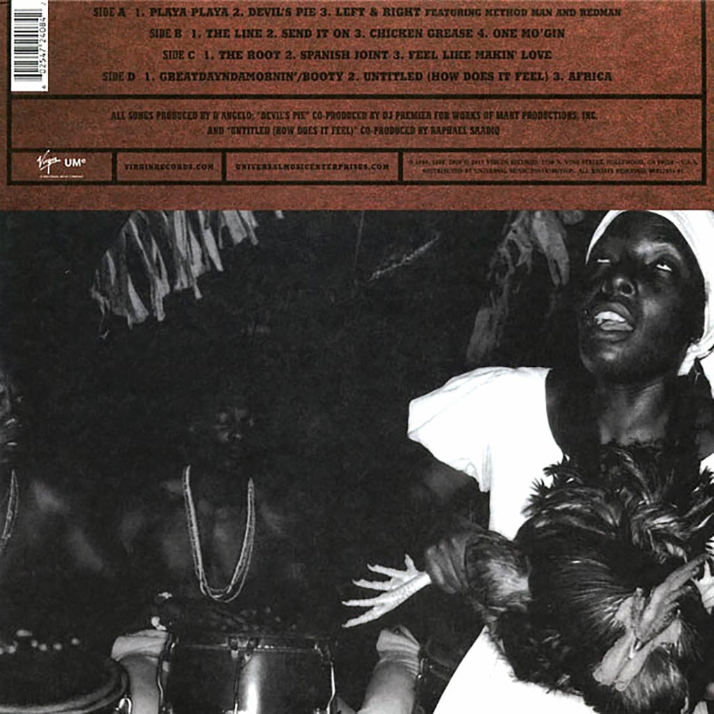 D'Angelo - Voodoo (2xLP) (180g) vinyl LP back cover