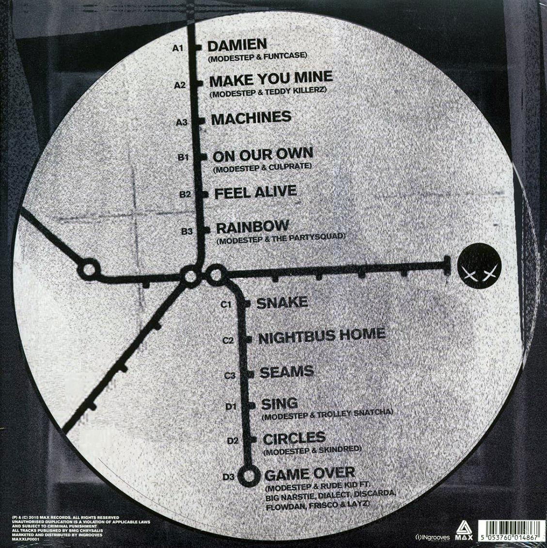 Modestep - London Road (2xLP) (180g) (white vinyl) vinyl LP back cover