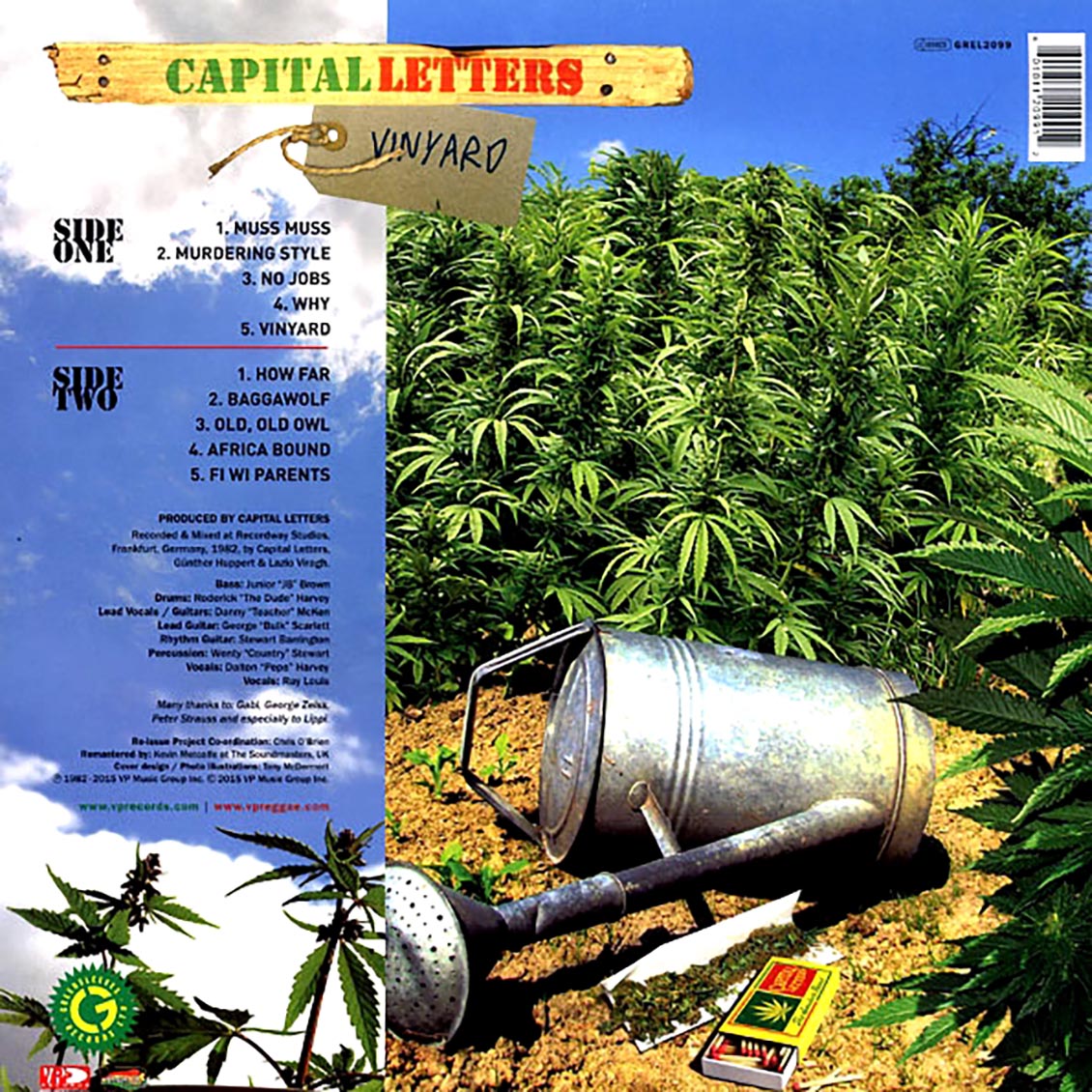 Capital Letters - Vineyard vinyl LP back cover