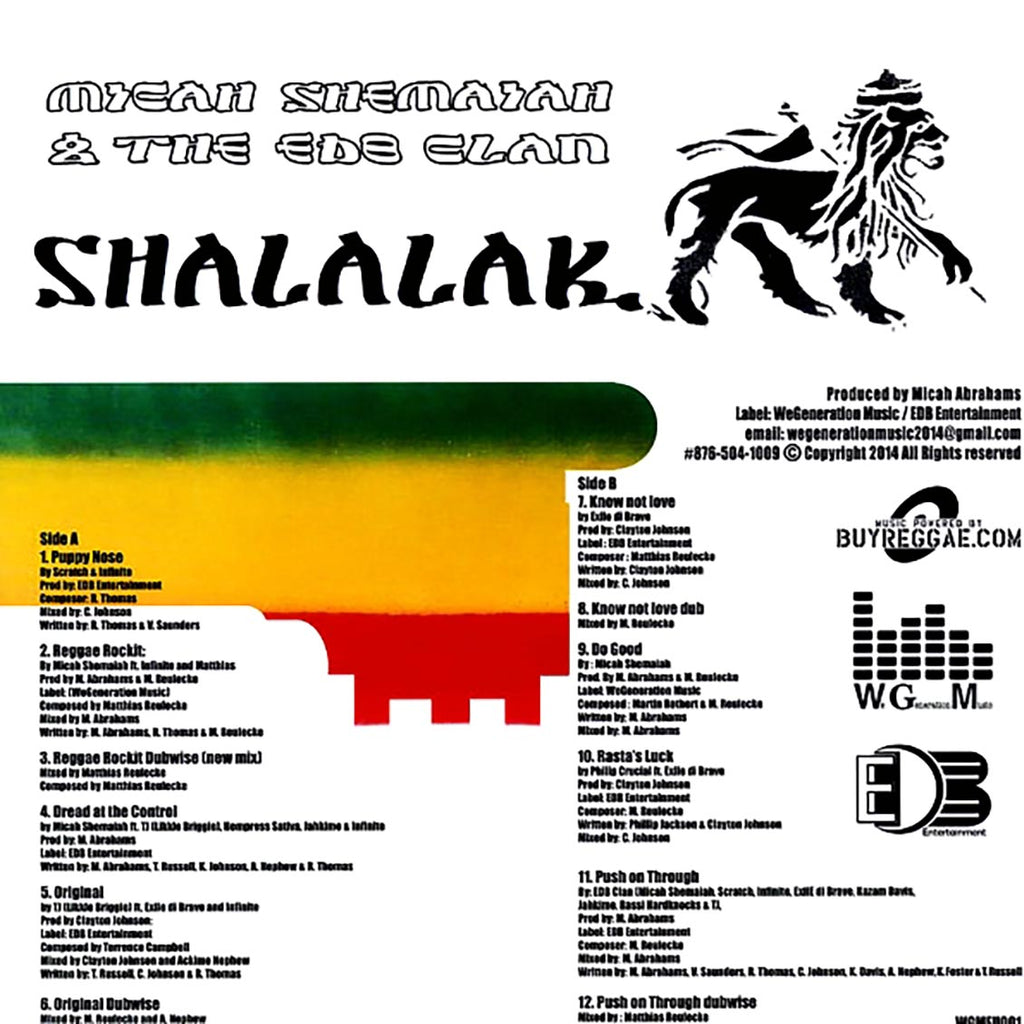 Micah Shemaiah & The EBD Clan - Shalalak: Rockers Rebirth vinyl LP back cover