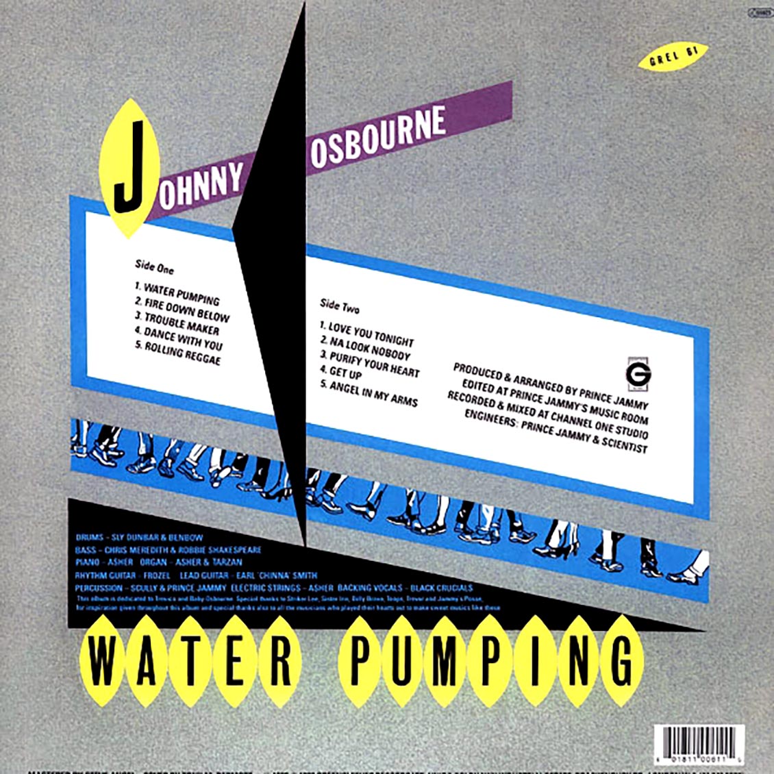 Johnny Osbourne - Water Pumping vinyl LP back cover