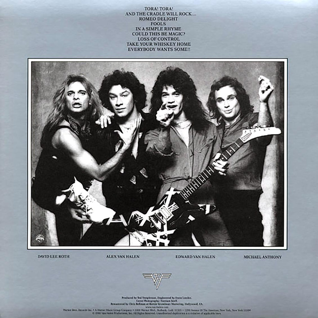 Van Halen - Women And Children First (180g) vinyl LP back cover