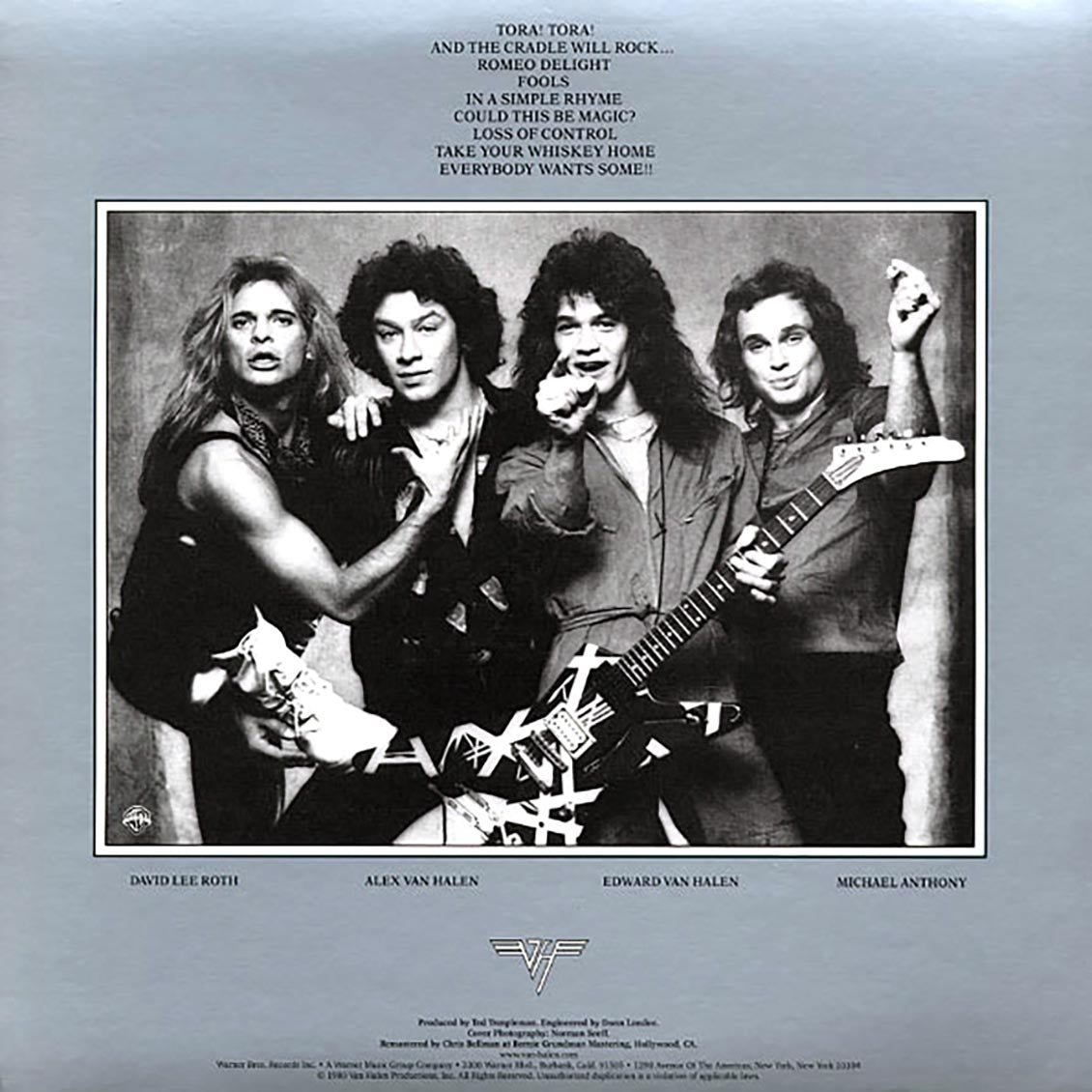 Van Halen - Women And Children First (180g) vinyl LP back cover