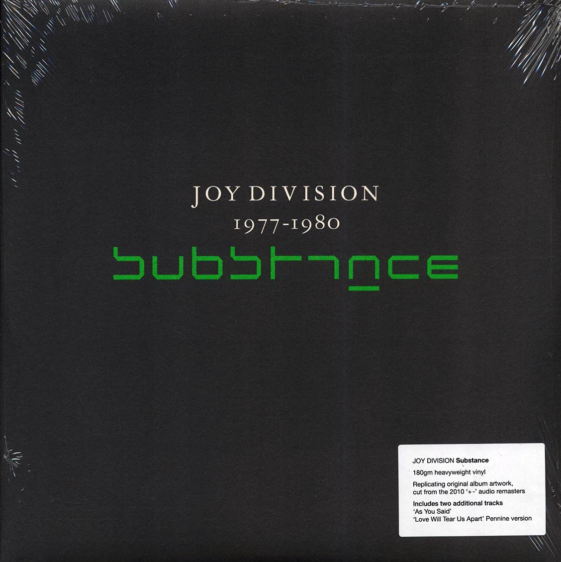 Joy Division - Substance: 1977-1980 (2xLP) (180g) vinyl LP front cover
