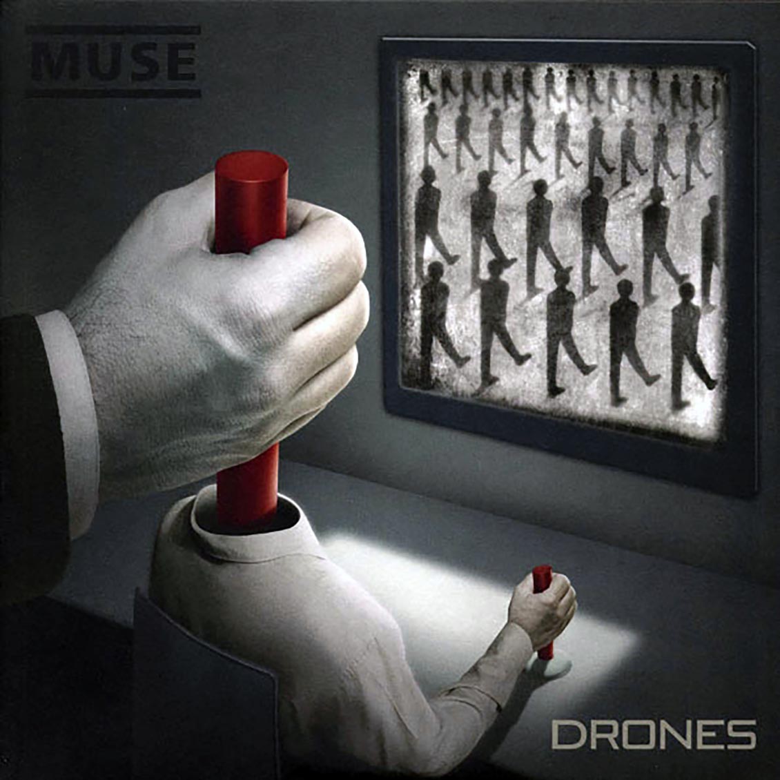 Muse - Drones (2xLP) (incl. mp3) (180g) vinyl LP front cover