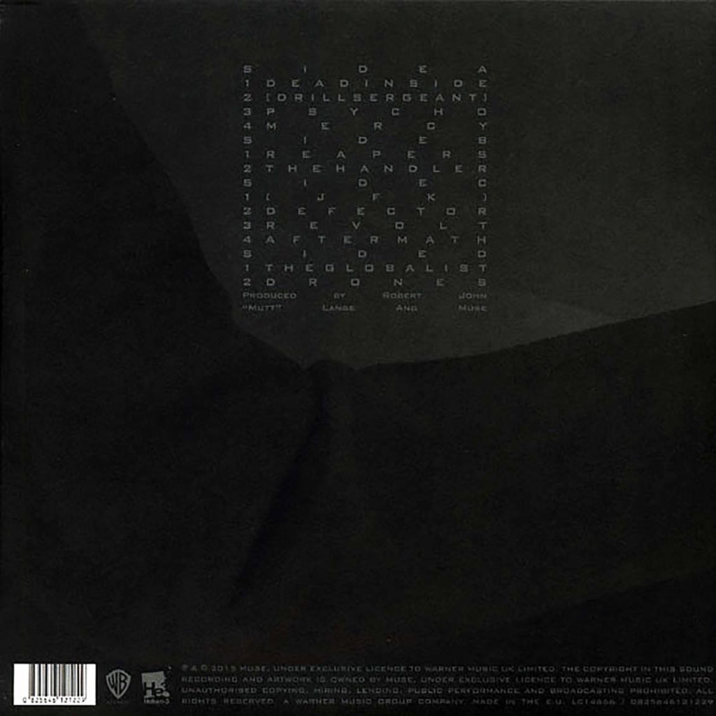 Muse - Drones (2xLP) (incl. mp3) (180g) vinyl LP back cover