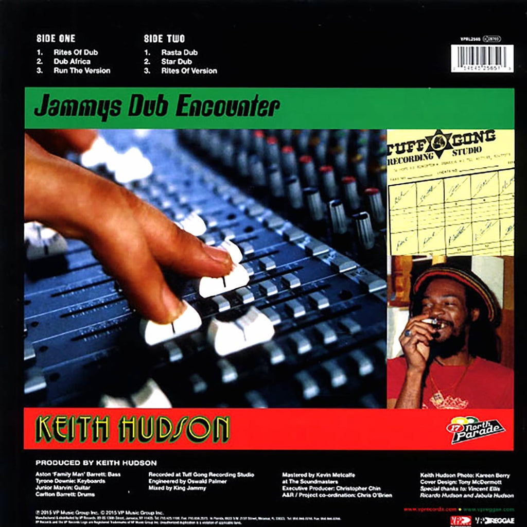 Keith Hudson - Jammys Dub Encounter vinyl LP back cover