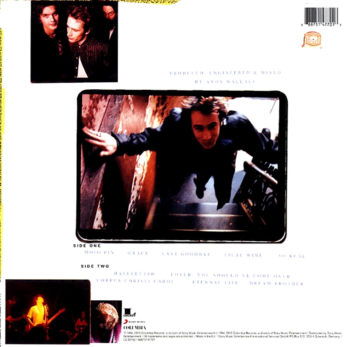 Jeff Buckley - Grace (180g) vinyl LP back cover
