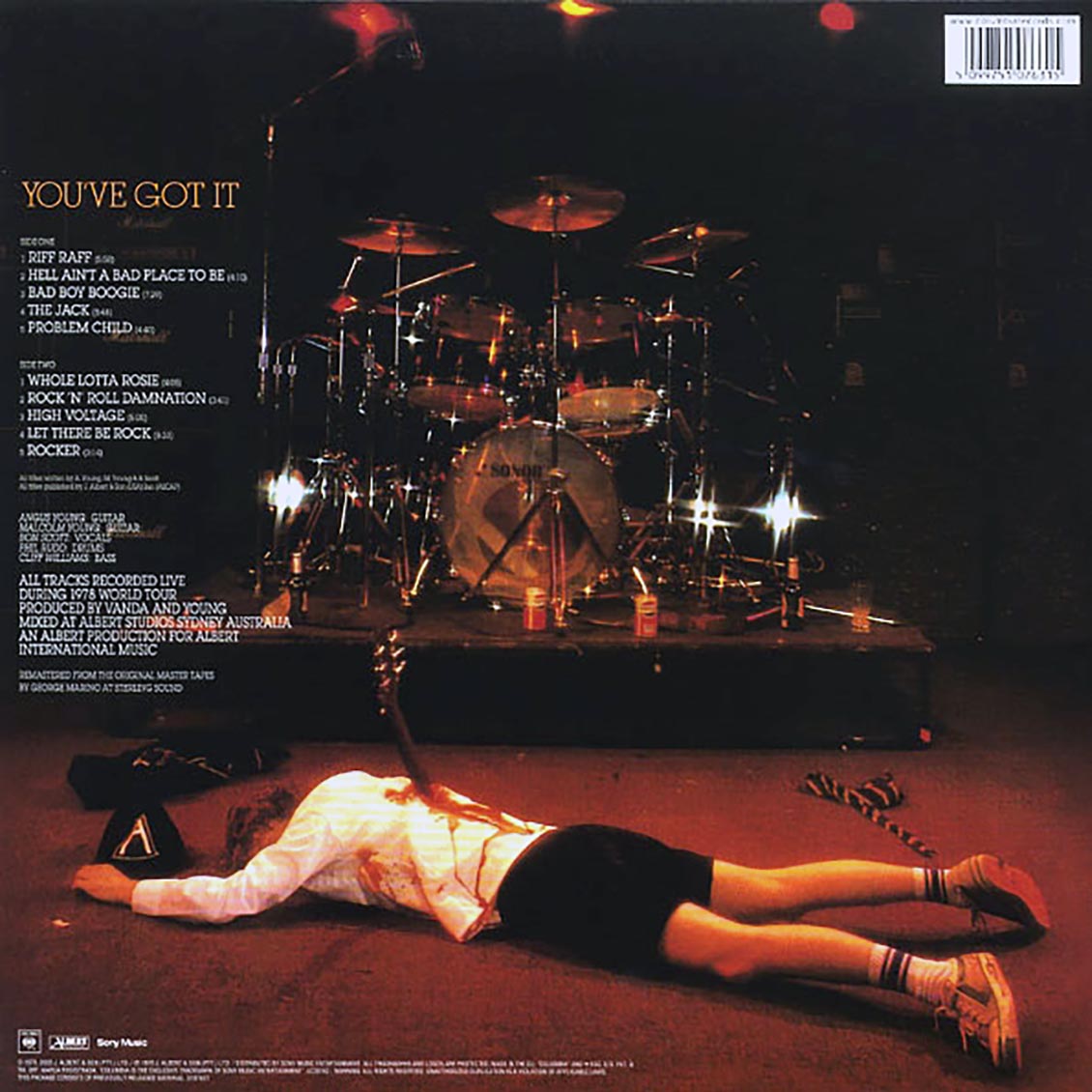 AC/DC - If You Want Blood You've Got It (180g) vinyl LP back cover