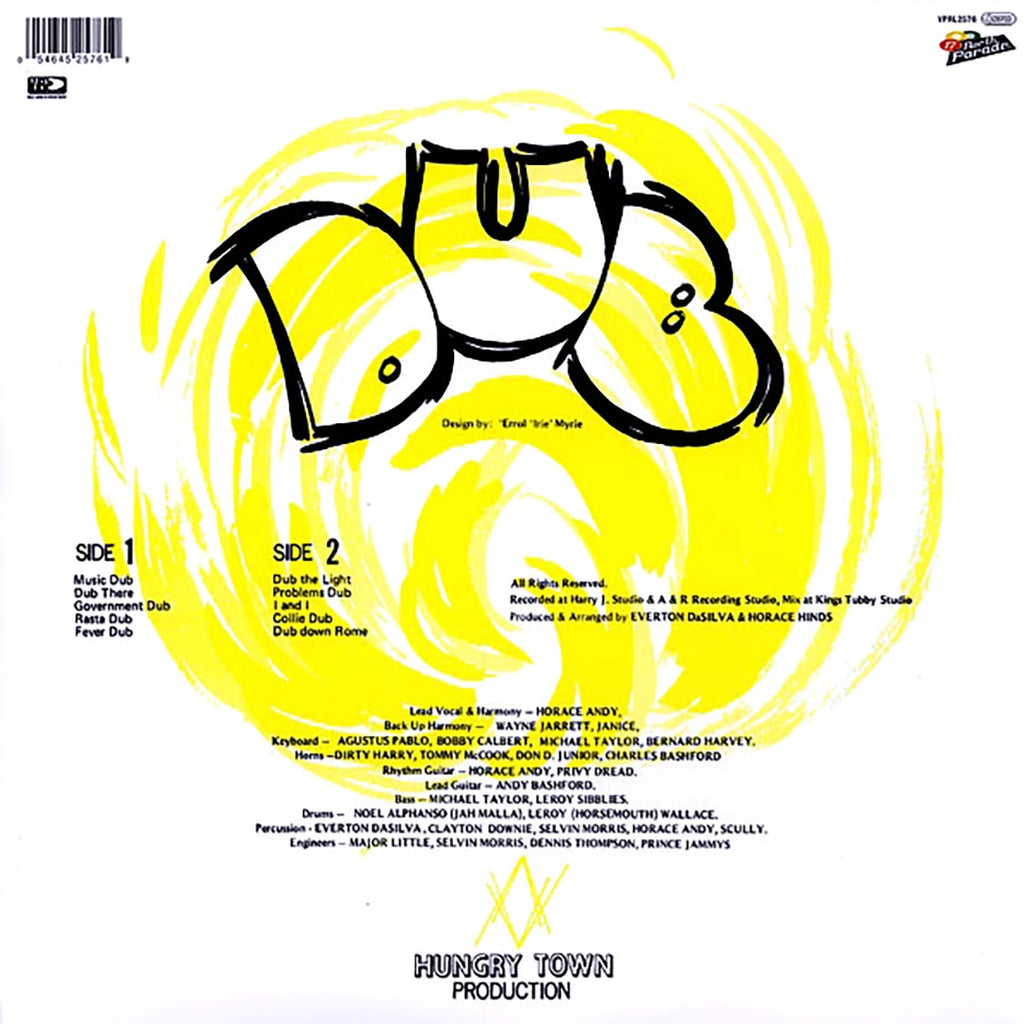 Horace Andy - In The Light Dub vinyl LP back cover