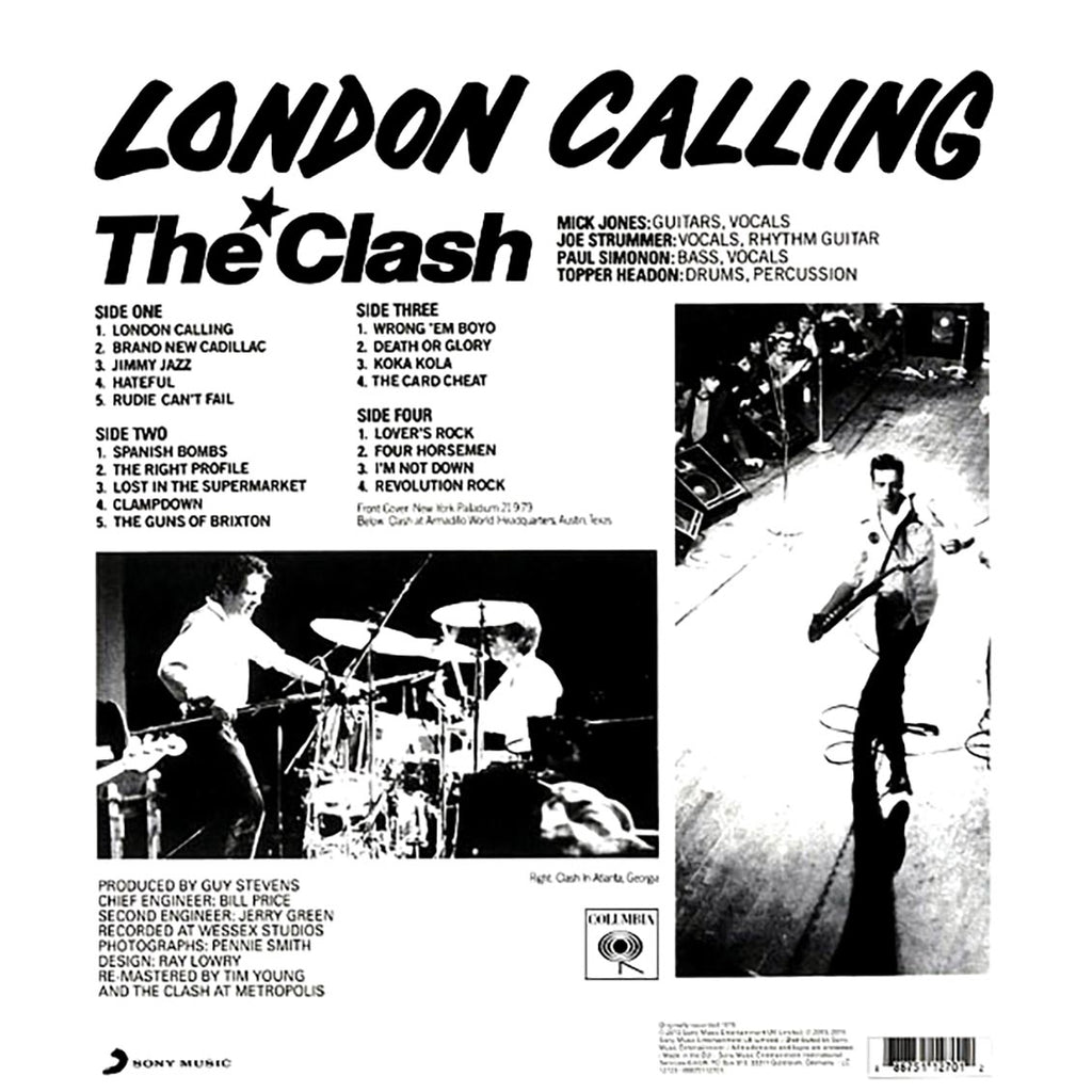 The Clash - London Calling (2xLP) (180g) vinyl LP back cover