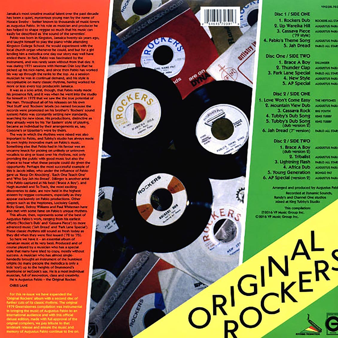 Augustus Pablo - Original Rockers (2xLP) vinyl LP back cover