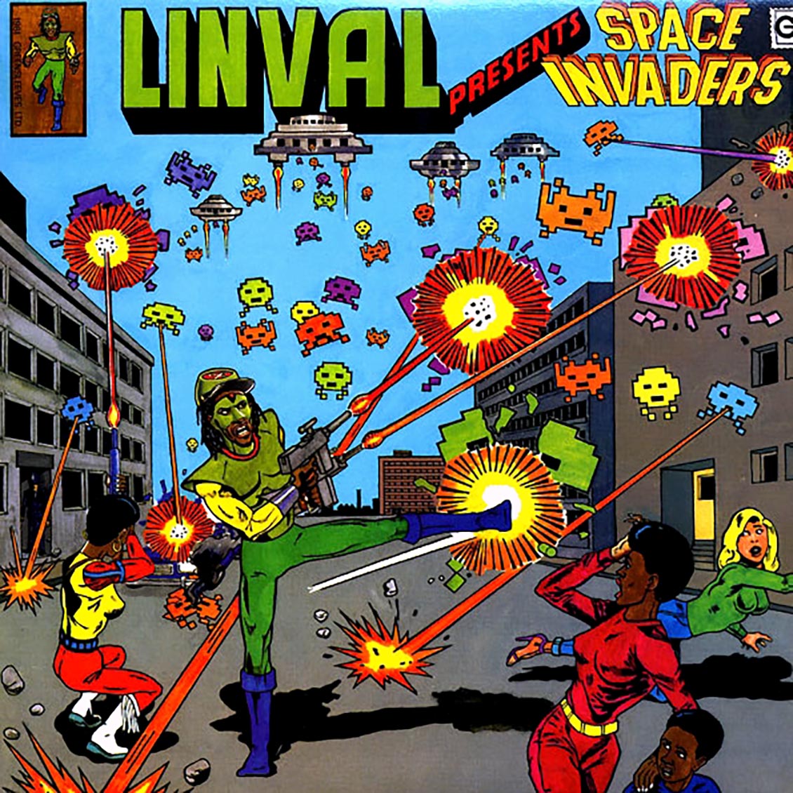 Scientist - Linval Presents Space Invaders + Bonus Vocals Album (2xLP) vinyl LP front cover