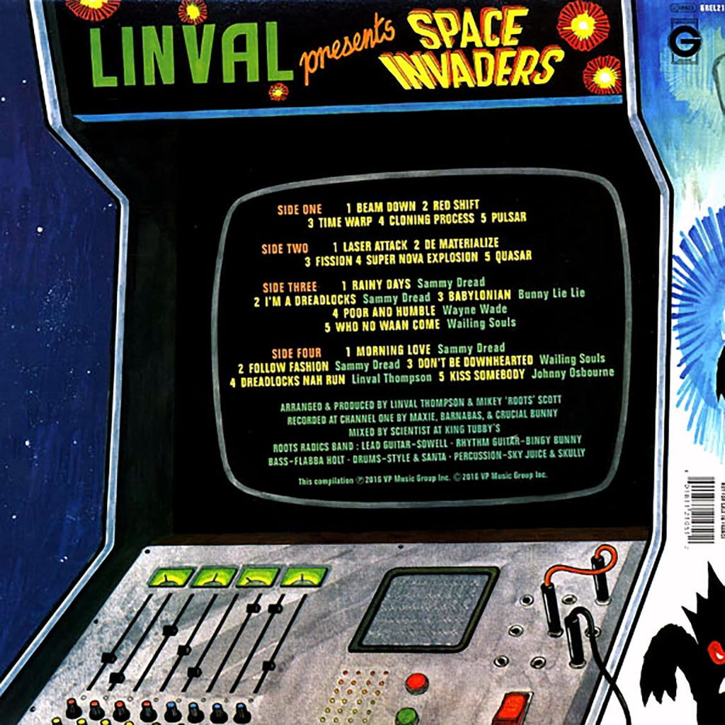 Scientist - Linval Presents Space Invaders + Bonus Vocals Album (2xLP) vinyl LP back cover
