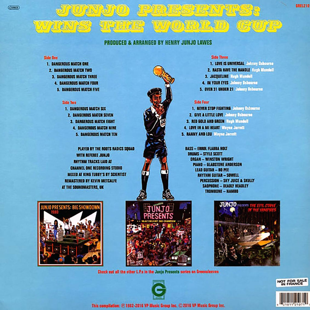 Scientist - Junjo Presents Wins The World Cup + Bonus Vocals Album (2xLP) vinyl LP back cover