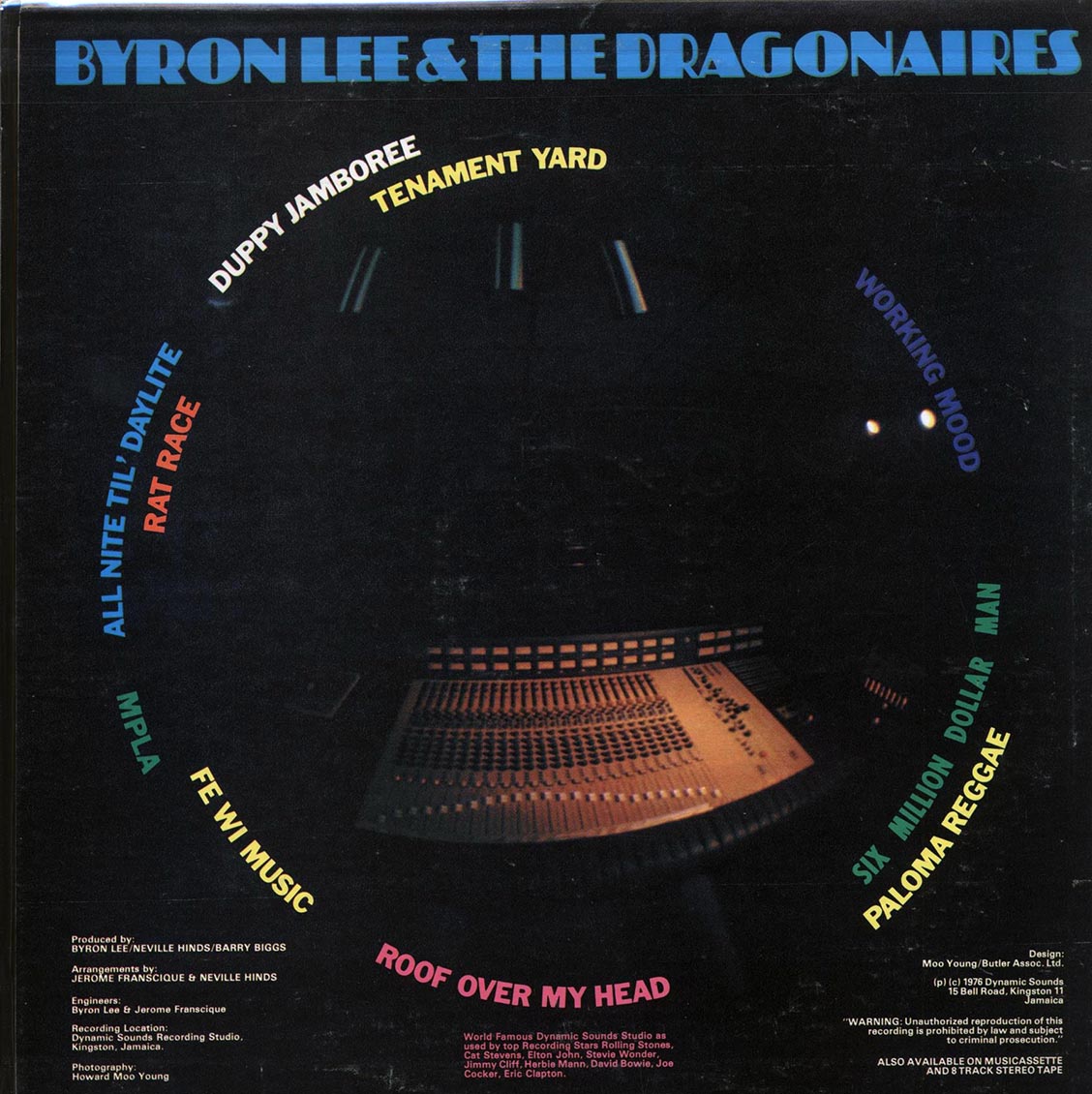 Byron Lee & The Dragonaires - Reggay International (Jamaica press) (orig. press) vinyl LP back cover
