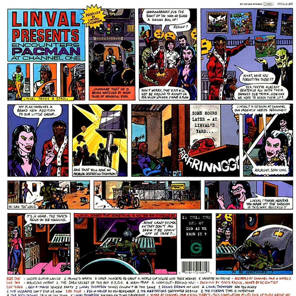 Scientist - Linval Presents Encounters Pac-Man + Bonus Vocals Album (2xLP) vinyl LP back cover