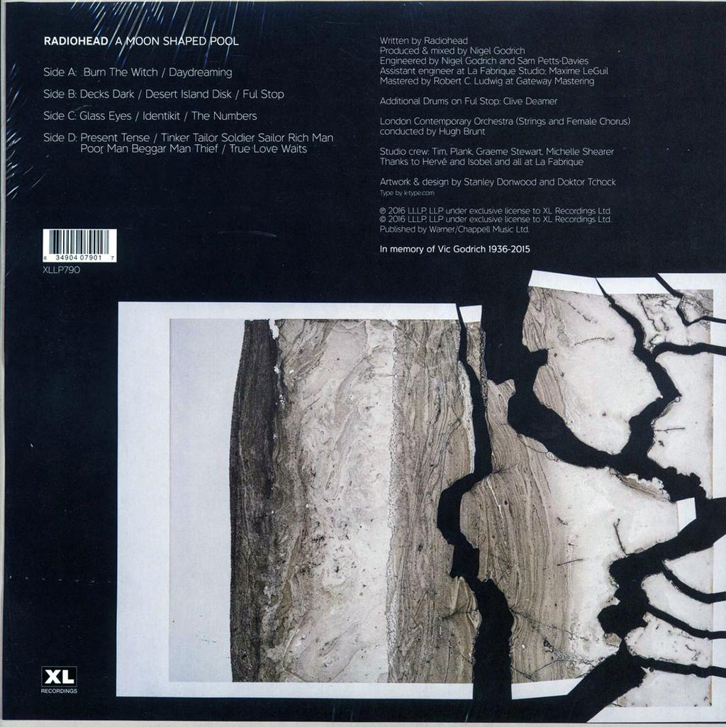 Radiohead - A Moon Shaped Pool (2xLP) (incl. mp3) (180g) vinyl LP back cover