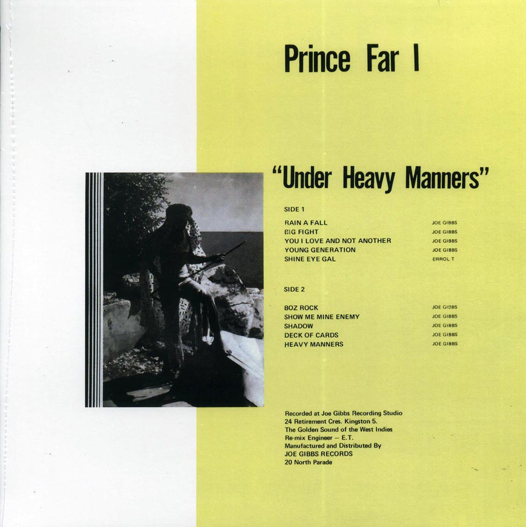 Prince Far I - Under Heavy Manners vinyl LP back cover
