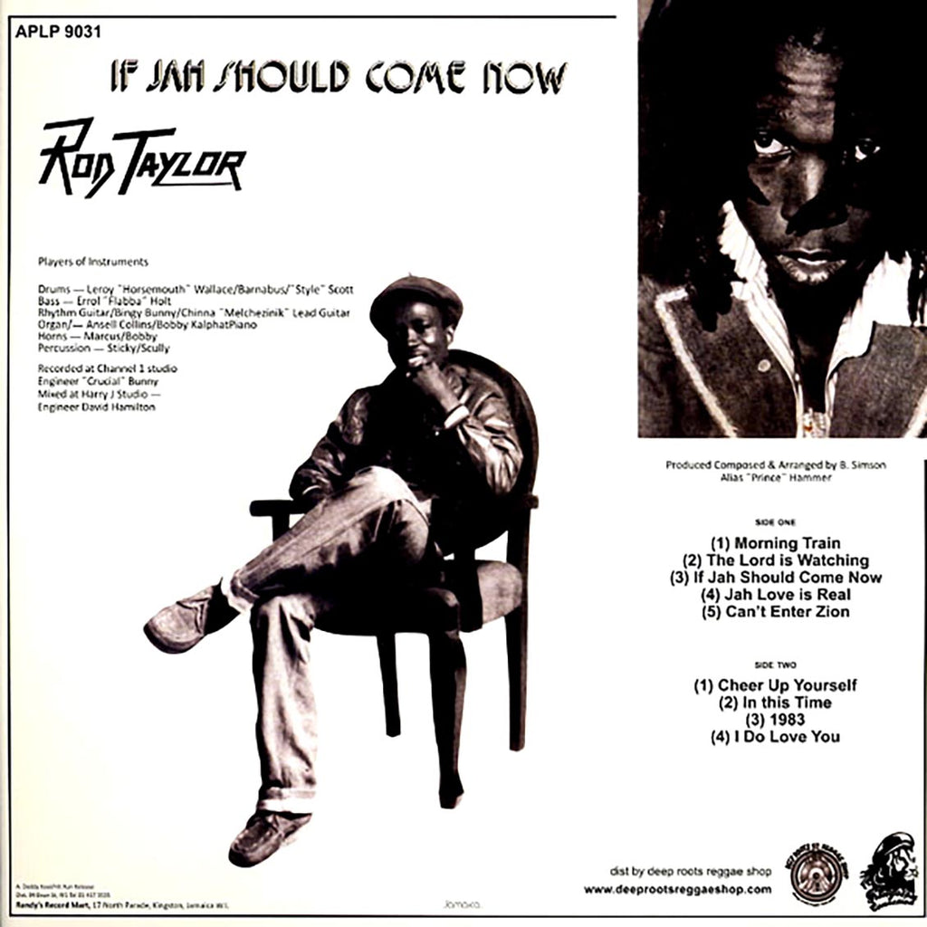 Rod Taylor - If Jah Should Come Now vinyl LP back cover