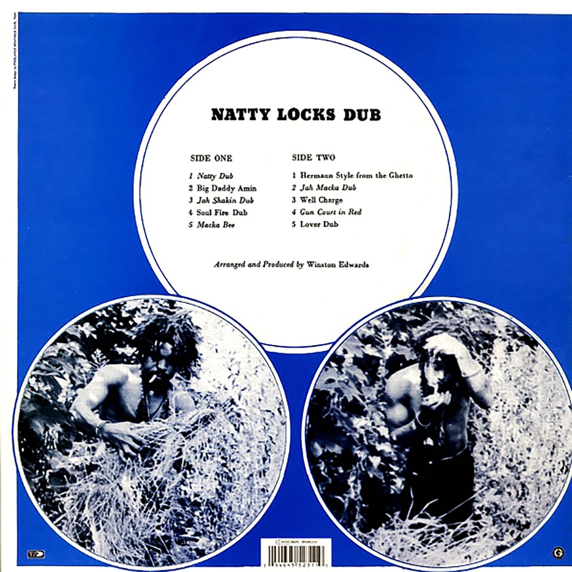 Winston Edwards - Natty Locks Dub vinyl LP back cover