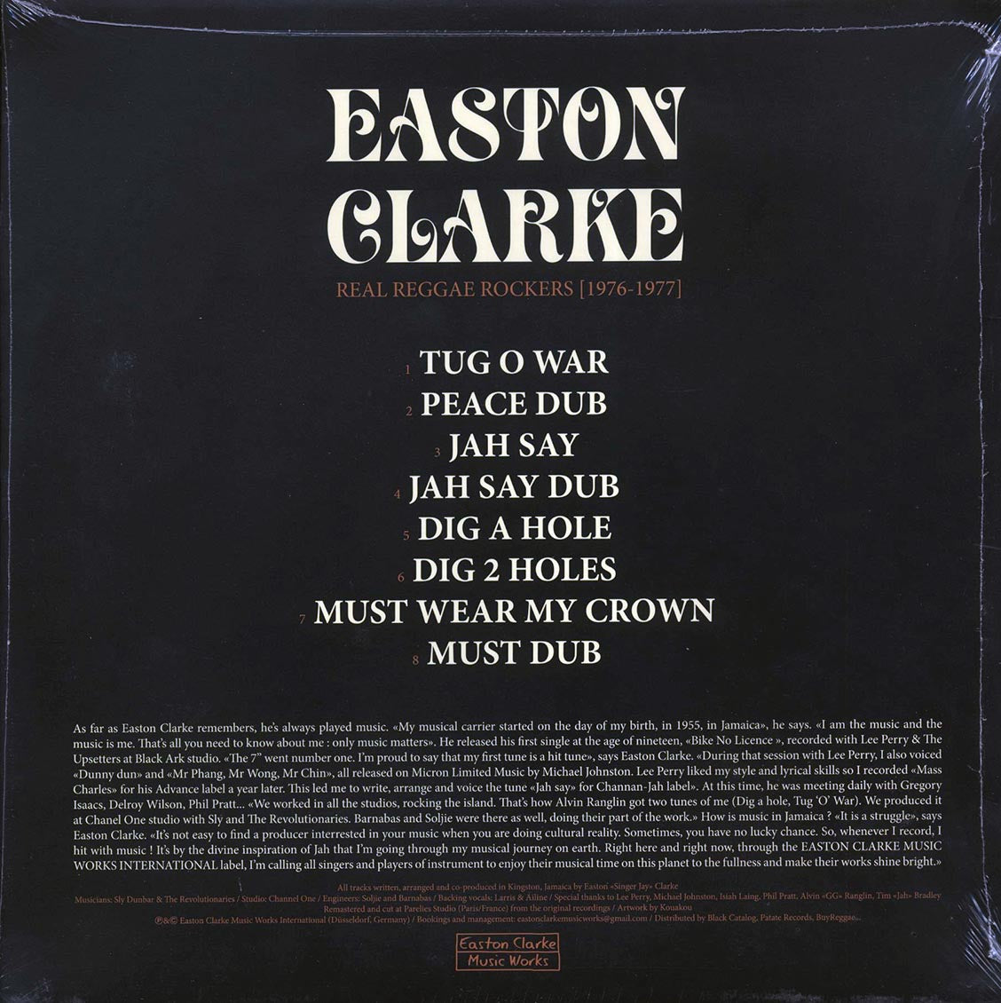 Easton Clarke - Real Reggae Rockers vinyl LP back cover