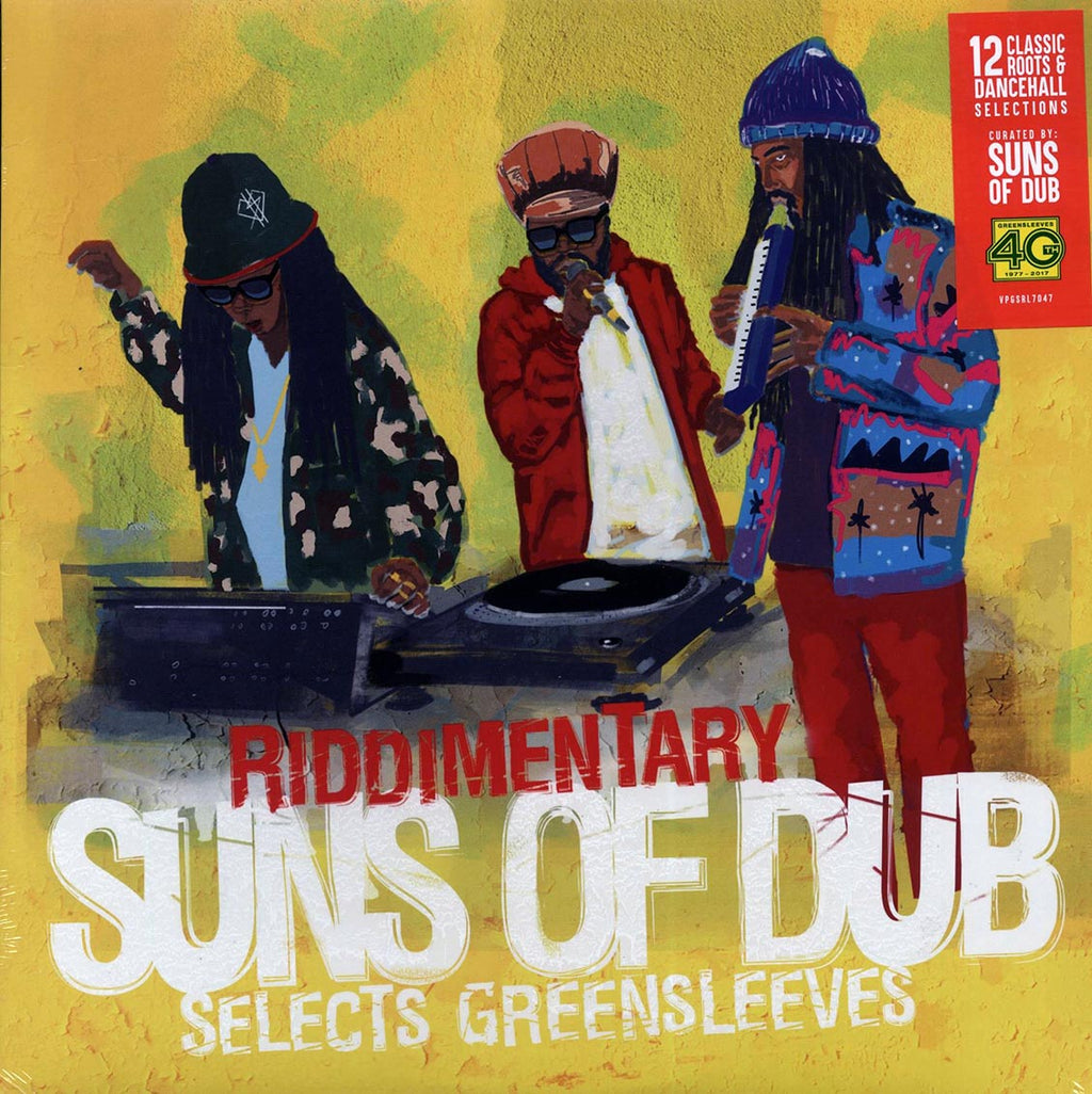 Linval Thompson, Eek A Mouse, Tenor Saw, Jacob Miller, Hugh Mundell, Etc. - Riddimentary: Suns Of Dub Selects Greensleeves vinyl LP front cover