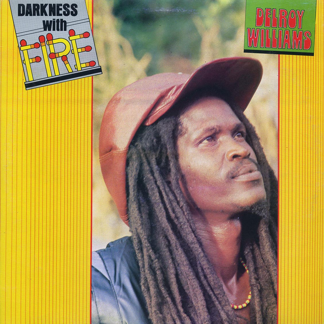Delroy Williams - Darkness With Fire (Jamaica press) (orig. press) vinyl LP front cover