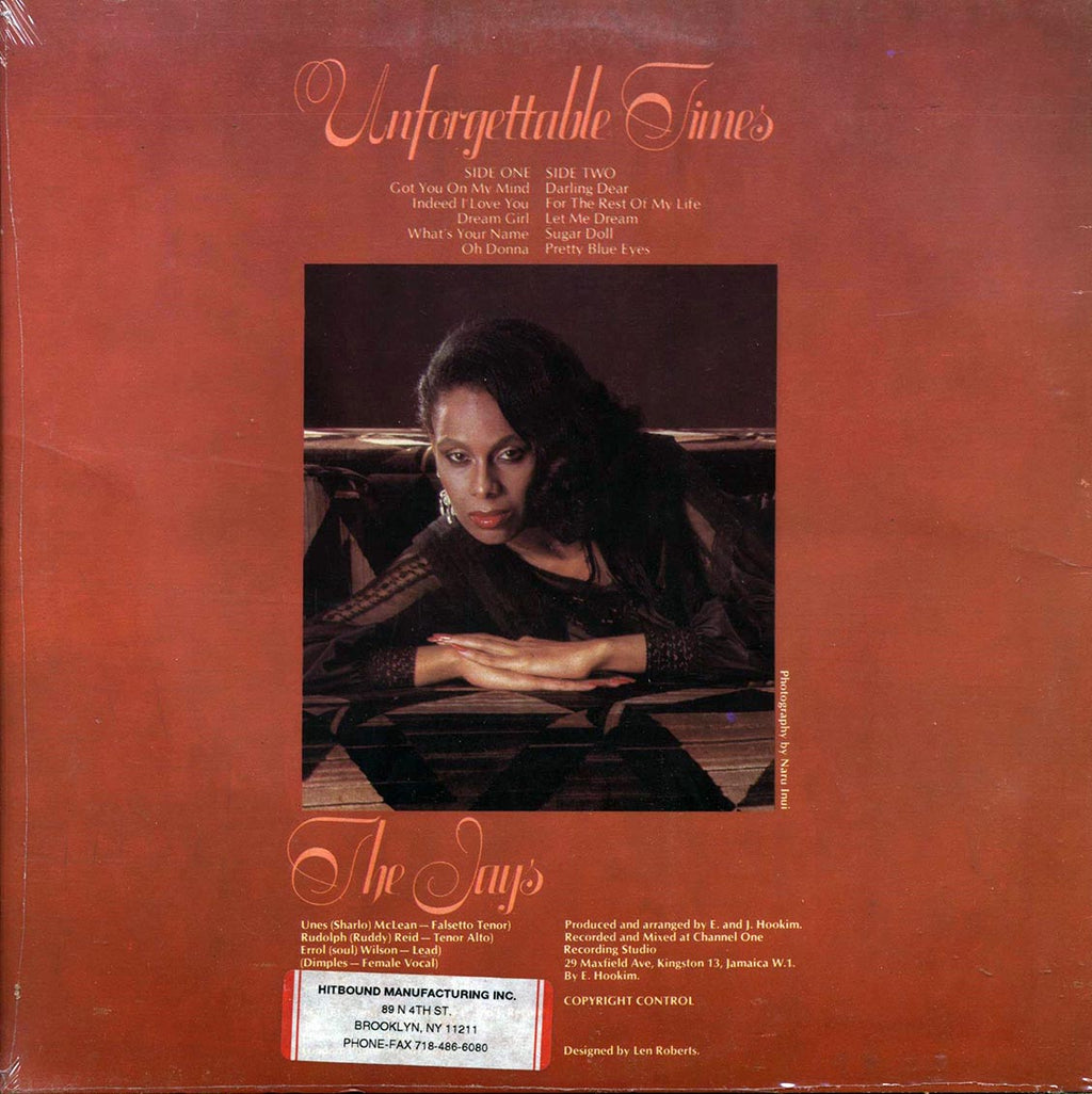 The Jays - Unforgettable Times Volume 1 vinyl LP back cover