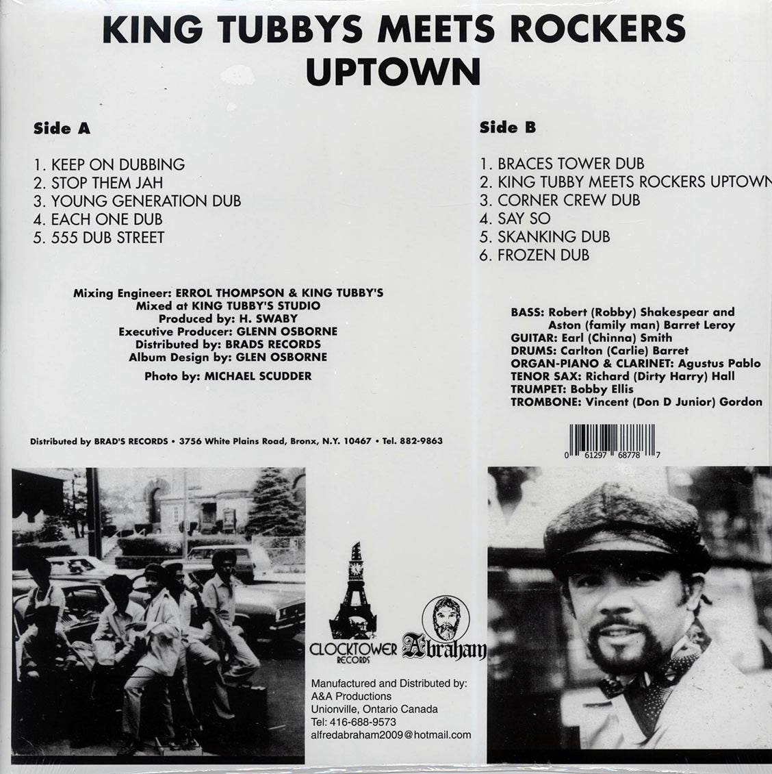 Augustus Pablo - King Tubbys Meets Rockers Uptown vinyl LP back cover