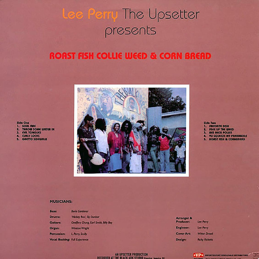 Lee Perry - Roast Fish Collie Weed & Corn Bread vinyl LP back cover
