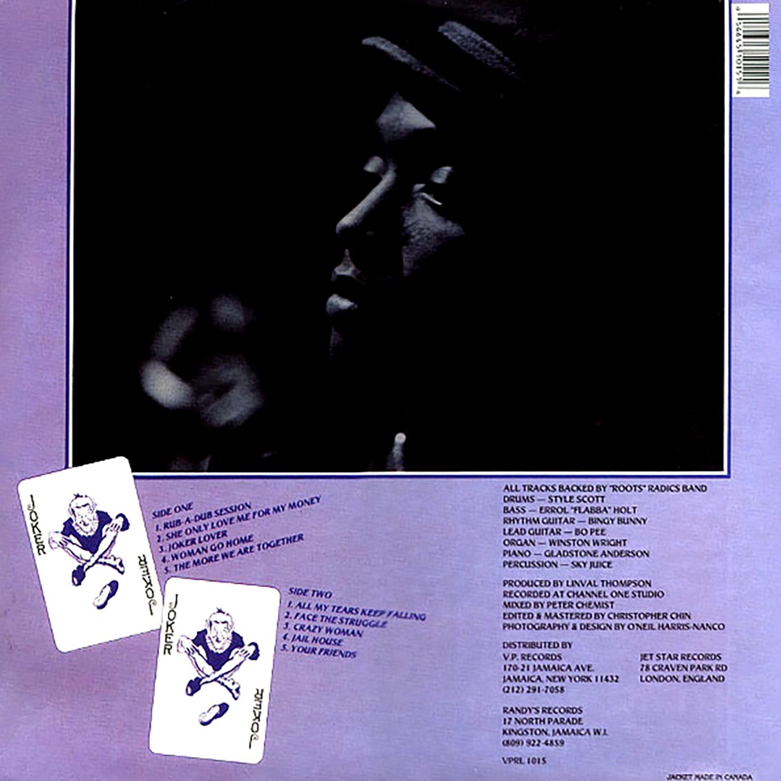 Triston Palmer - Joker Lover vinyl LP back cover