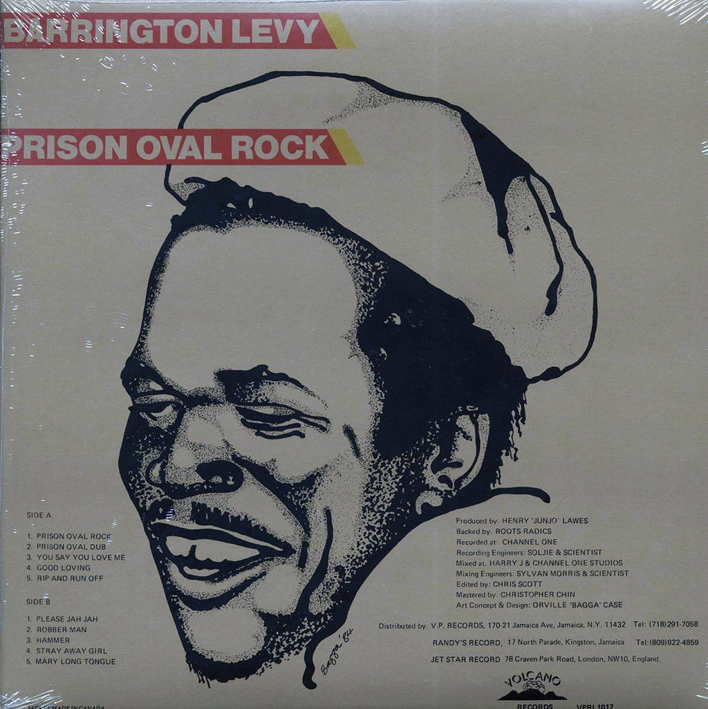 Barrington Levy - Prison Oval Rock vinyl LP back cover