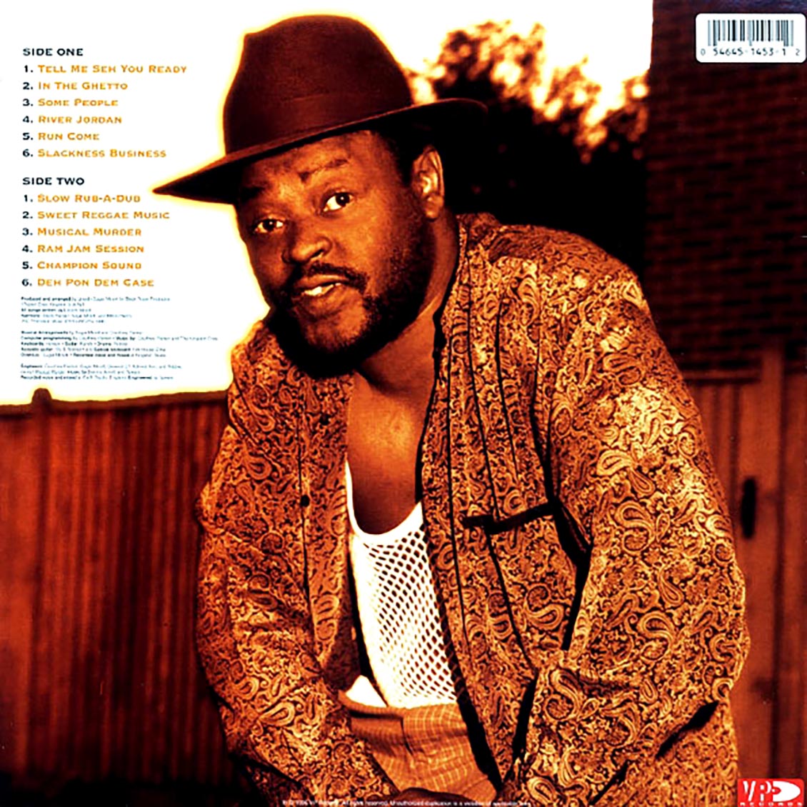 Sugar Minott - Musical Murder vinyl LP back cover