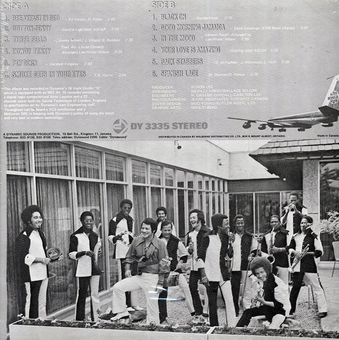Byron Lee & The Dragonaires - Reggay Roun' The World (Jamaica press) (orig. press) vinyl LP back cover