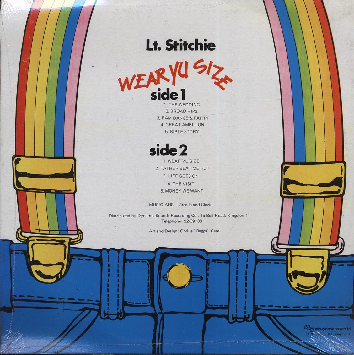 Lt. Stitchie - Wear Yu Size vinyl LP back cover
