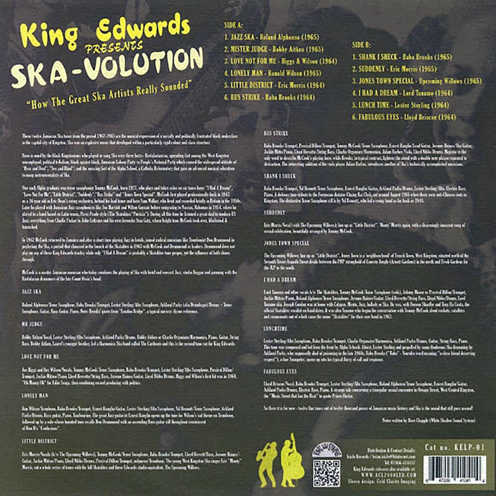 Roland Alphonso, Baba Brooks, Lester Sterling, Etc. - Ska Volution vinyl LP back cover