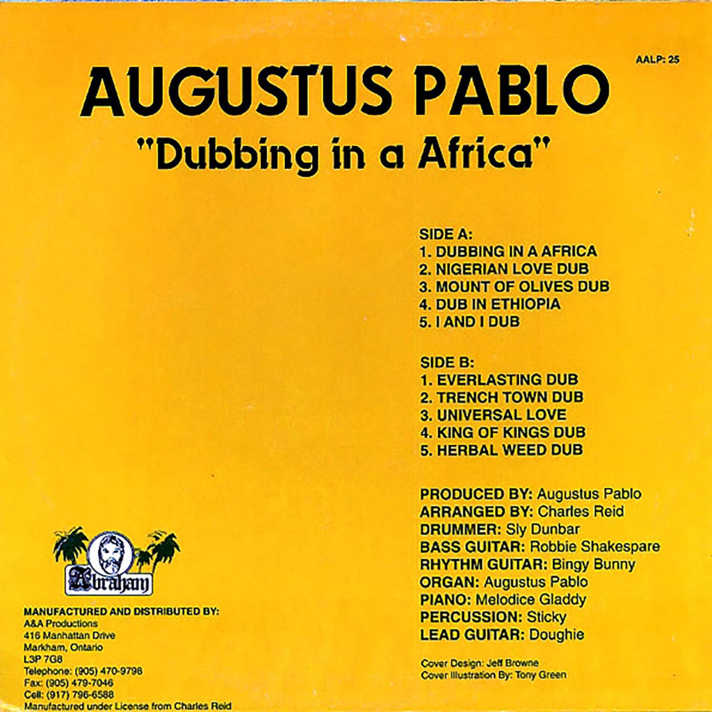 Augustus Pablo - Dubbing In A Africa vinyl LP back cover