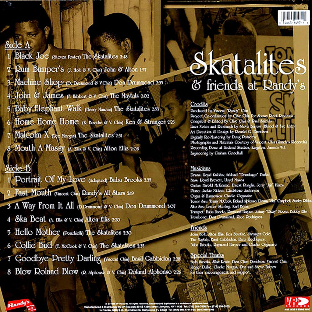 The Skatalites - The Skatalites & Friends At Randy's vinyl LP back cover