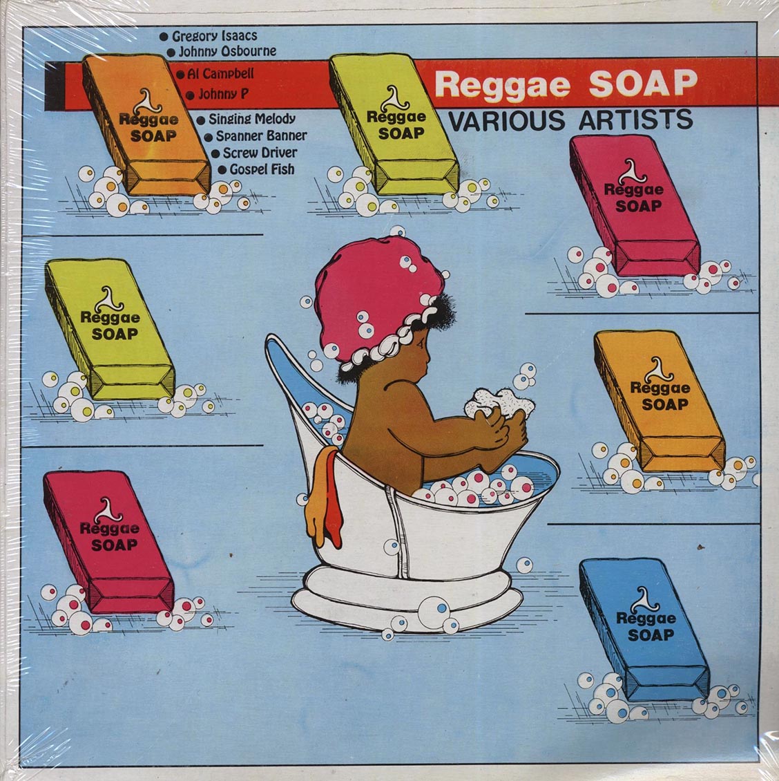 Johnny Osbourne, Gregory Isaacs, Al Campbell, Etc. - Reggae Soap (Jamaica press) (orig. press) vinyl LP front cover
