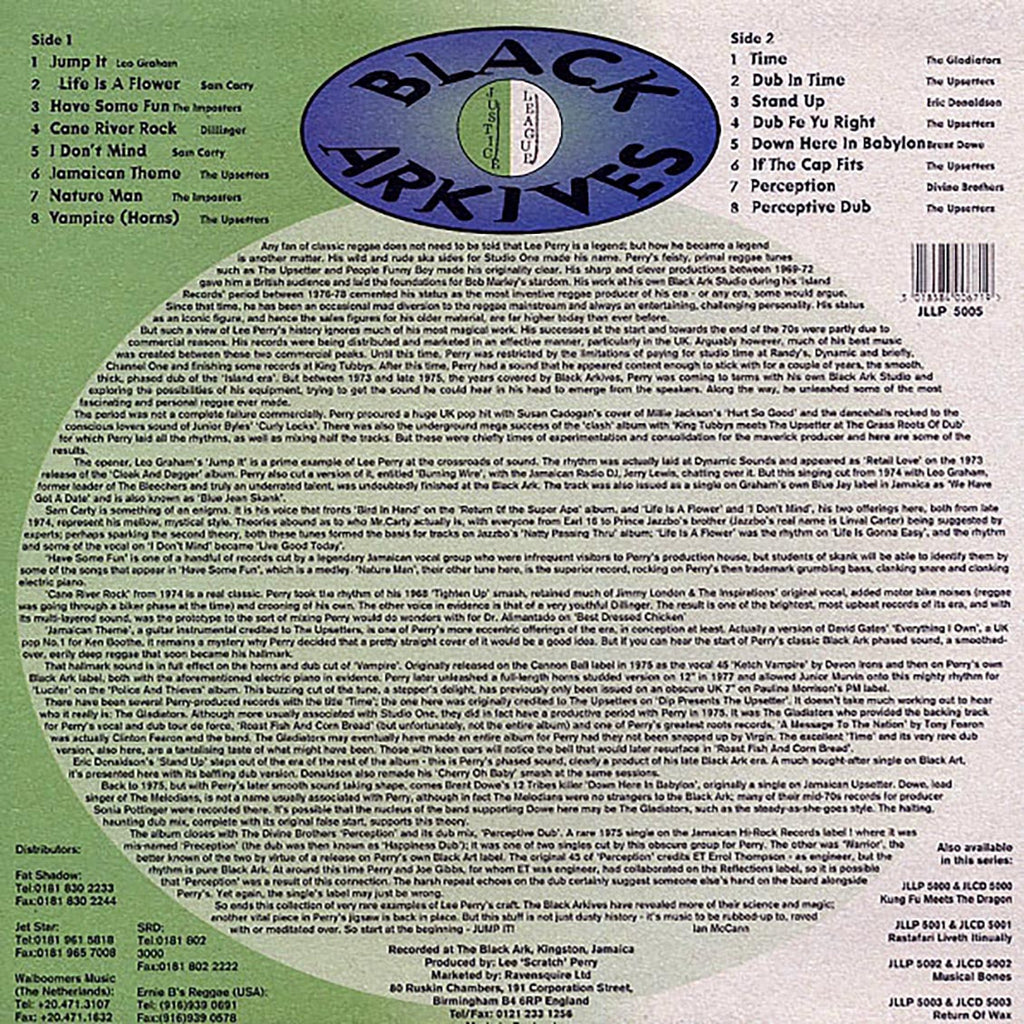 Lee Perry - Black Arkives vinyl LP back cover